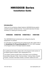 Maple Systems HMI5040B Installation Manual
