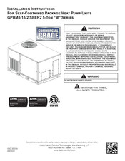 Daikin GPHM5 Series Installation Instructions Manual