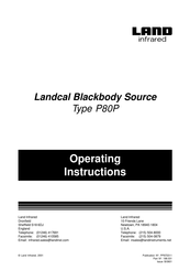 Land P80P Operating Instructions Manual