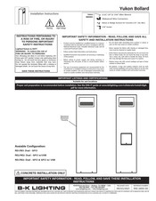 B-K Lighting Yukon Bollard Installation Instructions