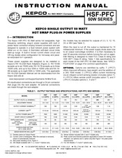 KEPCO HSF 3.3-10PFC Instruction Manual