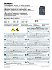 Siemens 3VA22 H Series Operating Instructions Manual