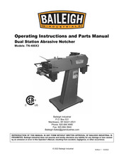 Baileigh TN-400X3 Operating Instructions And Parts Manual