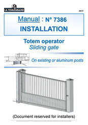 La Toulousaine 7386 Installation Manual