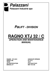 PALAZZANI RAGNO XTJ 32 / C Operation And Maintenance Manual