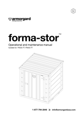 Armorgard forma-stor FR400-TT Operational And Maintenance Manual