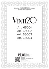 Gessi Venti20 65001 Manual