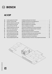 Bosch AC-EXP Installation Instructions Manual