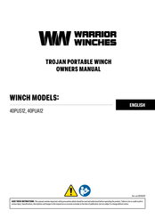Warrior Winches TROJAN 40PUA12 Owner's Manual