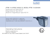 Burkert IECEx PTB 14.0049X Operating Instructions Manual