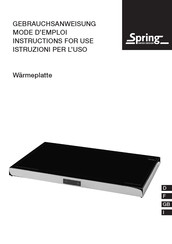Spring 38 1400 00 10 Instructions For Use Manual