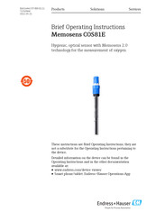 Endress+Hauser Memosens COS81E Brief Operating Instructions
