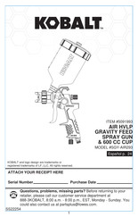 Kobalt SGY-AIR293 Assembly Instructions Manual