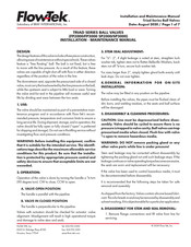 Bray Flow-Tek Triad Series Installation & Maintenance Manual