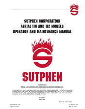 Sutphen Aerial 112 Operator And  Maintenance Manual