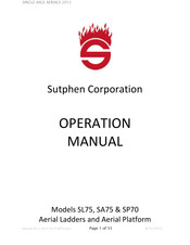 Sutphen SP70 Operation Manual