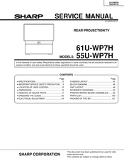 Sharp 61U-WP7H Service Manual