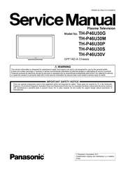 Panasonic TH-P46U30S Service Manual