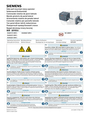 Siemens Sentron 3VA9157-0PK1 Series Operating Instructions Manual