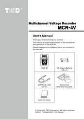 T&D MCR-4V User Manual