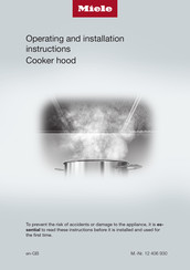 Miele DAW 1620 Active Operating And Installation Instructions