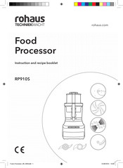 rohaus RP910S Instruction And Recipe Booklet