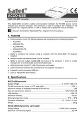 Satel ACCO-KPWG Manual