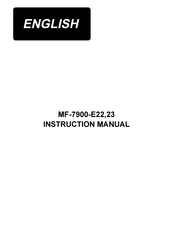 JUKI MF-7900-E23 Instruction Manual