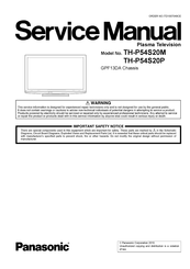 Panasonic TH-P54S20M Service Manual
