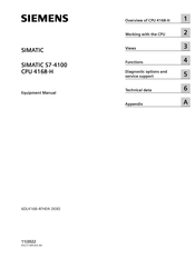 Siemens CPU 4168-H Equipment Manual