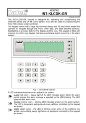 Satel INT-KLCDK-GR Manual