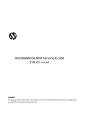 HP E27k G5 Maintenance And Service Manual