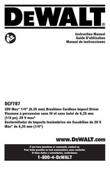 DeWalt DCF787B Instruction Manual