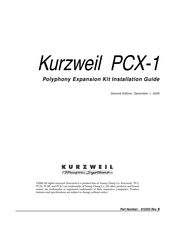 Kurzweil PCX-1 Installation Manual