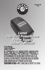 Lionel 180-Watt PowerHouse Owner's Manual