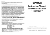 Optimus F-0600C Instruction Manual And Owner's Manual
