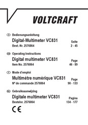 VOLTCRAFT 2576864 Operating Instructions Manual