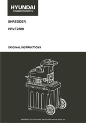 Hyundai power products HBVE2800 Original Instructions Manual