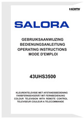 Salora 43UHS3500 Operating Instructions Manual