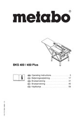Metabo BKS 450 Plus Operating Instructions Manual