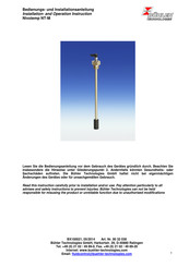 Bühler Technologies Nivotemp NT-M Series Installation And Operation Instruction Manual