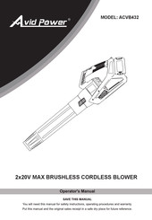 Avid Power ACVB432 Operator's Manual