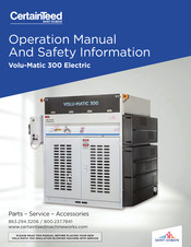 CertainTeed Volu-Matic 300 Operation Manual And Safety Information