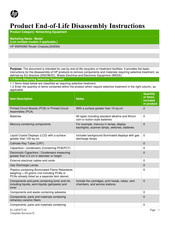 Hp MSR4060 Product End-Of-Life Disassembly Instructions