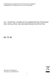 Multikomplex SIL TC 36 Installation, Use And Maintenance Instruction