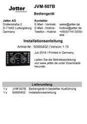 Jetter 60880402 Installation Manual