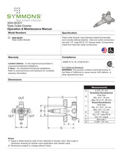 Symmons 3DIV-BODY Operation & Maintenance Manual