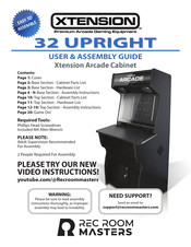 REC ROOM MASTERS XTENSION 32 UPRIGHT User Manual