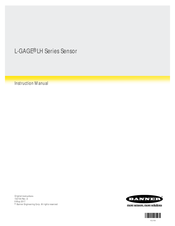 Banner L-GAGE LH80 Instruction Manual