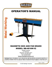 Baileigh BB-4816M-V2 Operator's Manual